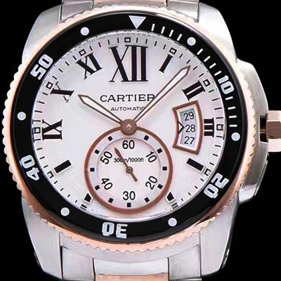 홍콩명품 [까르띠에] 남성용 칼리브 드 까르띠에 다이버 화이트 다이얼 CAR0051  