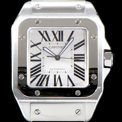 홍콩명품 [까르띠에] 남성용 최신버전 업그레이드형!! 산토스 100주년 W200737G 라지 모델 베스트 에디션 크림빛 신형 다이얼 오토매틱 무브먼트 CAR4033  