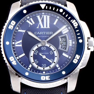 홍콩명품 [까르띠에] 남성용 칼리브 드 까르띠에 WSCA0010 블루세라믹 베젤 블루 다이얼 ETA 2824-2 오토매틱 무브먼트 CAR0100  