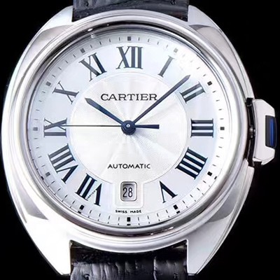 홍콩명품 [까르띠에] 남성용 끌레 드 까르띠에 WGCL0005 실버 플렝케 다이얼 오토매틱 무브먼트 CAR0540  