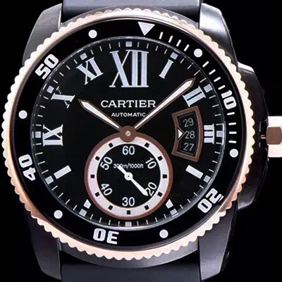 홍콩명품 [까르띠에] 남성용 칼리브 드 까르띠에 블랙 다이얼 오토매틱 무브먼트 CAR0540  