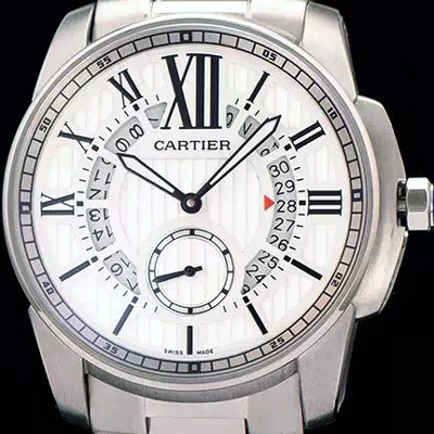 홍콩명품 [까르띠에] 남성용 칼리브 드 까르띠에 스위스 2824 오토매틱 무브먼트 화이트다이얼 CAR0350  
