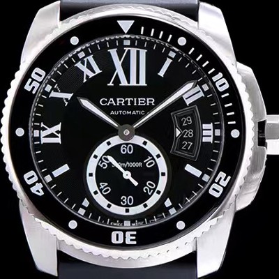 홍콩명품 [까르띠에] 남성용 칼리브 드 까르띠에 다이버 블랙 다이얼 오토매틱 무브먼트 CAR0121  