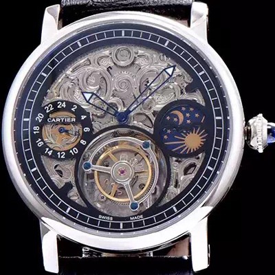 홍콩명품 [까르띠에] 남성용 로통드 드 까르띠에 투어빌론 시리즈 CAR0032  