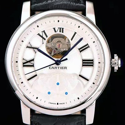 홍콩명품 [까르띠에] 남성용 로통드 드 까르띠에 오토매틱 시리즈 화이트다이얼 CAR0001  