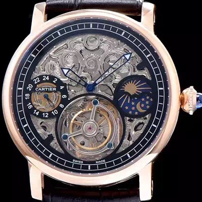 홍콩명품 [까르띠에] 남성용 로통드 드 까르띠에 투어빌론 시리즈 CAR0030  