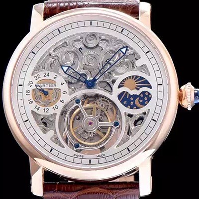 홍콩명품 [까르띠에] 남성용 로통드 드 까르띠에 투어빌론 시리즈 CAR0027  