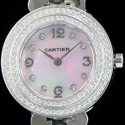 홍콩명품 [까르띠에] 여성용 하이 주얼리 워치 쉘 다이얼 다이아몬드 주얼리 세팅 쿼츠 무브먼트 CAR0100  