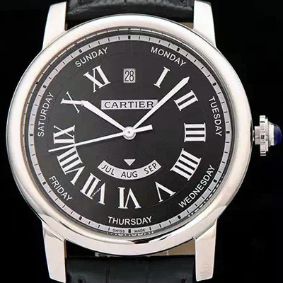 홍콩명품 [까르띠에] 남성용 솔로 드 까르띠에 오토매틱 42mm 블랙다이얼 CAR0300  