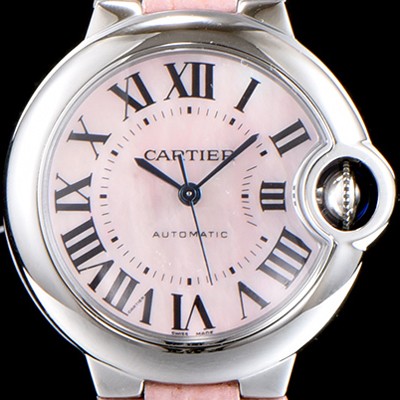 홍콩명품 [까르띠에] 여성용 발롱블루 2019신상 33mm 핑크 다이얼 오토매틱 무브먼트 CAR0550  