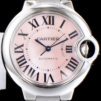 홍콩명품 [까르띠에] 여성용 발롱블루 2019신상 33mm 핑크 다이얼 오토매틱 무브먼트 CAR0550  