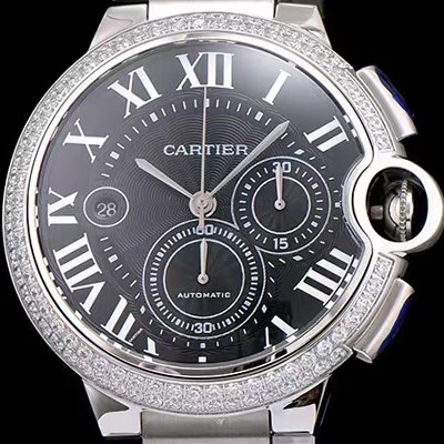 홍콩명품 [까르띠에] 남성용 발롱블루 드 까르띠에 WE902001블랙 다이얼 크로노그래프 7750-2 오토매틱 무브먼트 CAR0113  