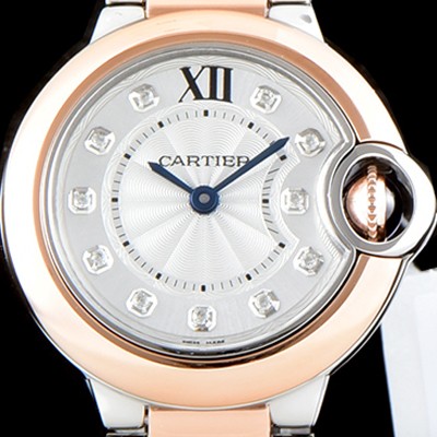 홍콩명품 [까르띠에] 여성용 2019신상 발롱블루 W3BB0006 33mm 화이트 큐빅다이얼 쿼츠 무브먼트 CAR0101  