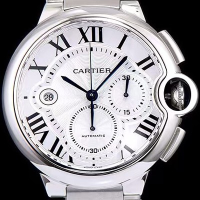 홍콩명품 [까르띠에] 남성용 발롱블루 드 까르띠에 W6920076화이트 다이얼 크로노그래프 7750-2 오토매틱 무브먼트 CAR0112  