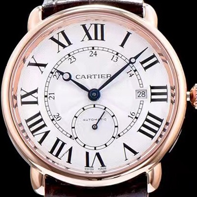 홍콩명품 [까르띠에] 남성용 롱드 솔로 드 까르띠에 W6801005로즈골드 화이트 다이얼 오토매틱 무브먼트 CAR0533  