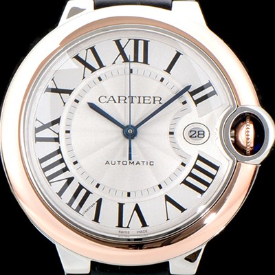 홍콩명품 [까르띠에] 남성용 2019신상 발롱블루 W2BB0004 18K 로즈골드 42mm 화이트 다이얼 ETA2824-2 오토매틱 무브먼트 CAR0502  