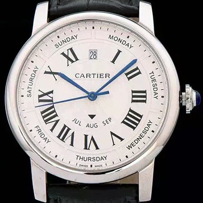 홍콩명품 [까르띠에] 남성용 솔로 드 까르띠에 오토매틱 42mm 화이트다이얼 CAR0042  