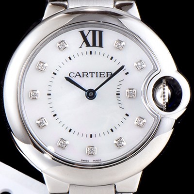 홍콩명품 [까르띠에] 여성용 발롱블루 드 까르띠에 스위스 쿼츠 화이트 큐빅다이얼 CAR0310  