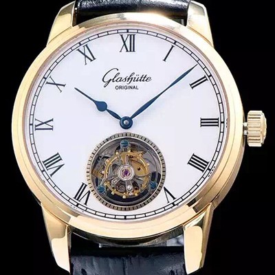 홍콩명품 [글라슈테 오리지날] 남성용 글라슈테 화이트 다이얼 투어빌론 무브먼트 GLA4242  