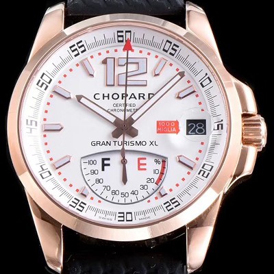 홍콩명품 [쇼파드] 남성용 클레식 레이싱 161272-5001 밀레 밀레밀리아 1000 모델 18k 로즈골드 화이트 다이얼 ETA 2824-2오토매틱 무브먼 CHO0405  