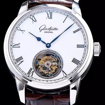 홍콩명품 [글라슈테 오리지날] 남성용 글라슈테 화이트 다이얼 투어빌론 무브먼트 GLA4200  