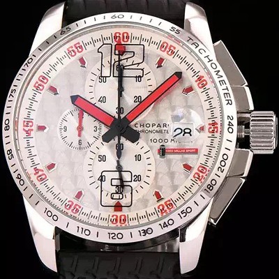 홍콩명품 [쇼파드] 남성용 클레식 레이싱 밀레 밀레밀리아 1000 모델 크로노그래프 화이트 다이얼 일본산 쿼츠 무브먼 CHO0414  