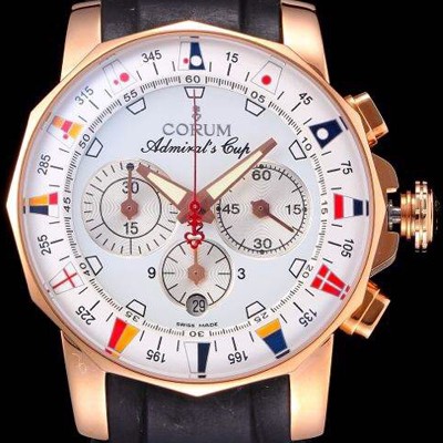 홍콩명품 [코럼] 남성용 애드머를스 컵 크로노 화이트다이얼 COR040  