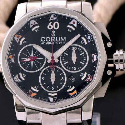 홍콩명품 [코럼] 남성용 어드미럴 컵 첼린져 44 크로노그래프 블랙다이얼 COR012  