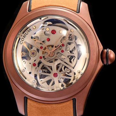 홍콩명품 [코롬] 남성용 버블 시쓰루 다이얼 로즈 골드 베 COR011  