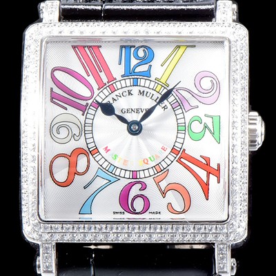 홍콩명품 [프랭크 뮬러] 남성용 마스터 스퀘어 6000 K SC DT COL DRM V D 레이디 워치 최상급 쥬얼 다이아몬드 베젤 크레이지 아워 다이얼 스위스 ETA 2824-A2 오토매틱 무브먼트 FRA0411  