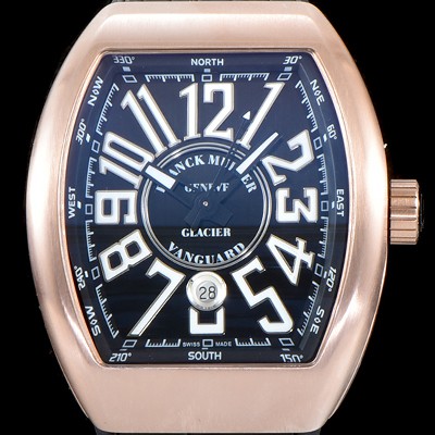 홍콩명품 [프랭크 뮬러] 남성용 마스터 컴플리케이션 V45 SC DT YACHTING 5N 뱅가드 요팅!! 고급스러운 18K로즈골드 케이스 블랙 다이얼 스위스 ETA 2824-A2오토매틱 FRA0453  