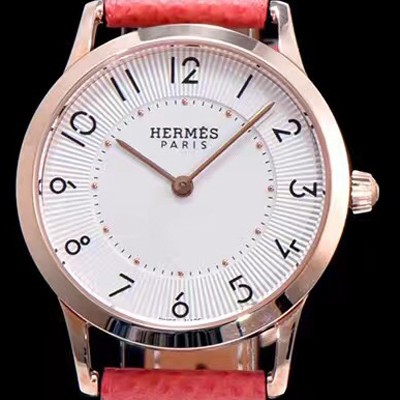 홍콩명품 [에르메스] 남성용 슬림 데르메스 W041767WW00 화이트 다이얼 춰츠 무브먼트 HEM4240  