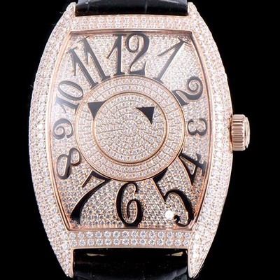 홍콩명품 [프랭크 뮬러] 남성용 화려함 극대화!!카사블란카 7850 DM D CD 더블 미스터리 최상급 퀄리티 쥬얼 로즈골드 다이아몬드 풀 셋팅 스위스 ETA 2824-A2 오토매틱 무브먼트 FRA0435  