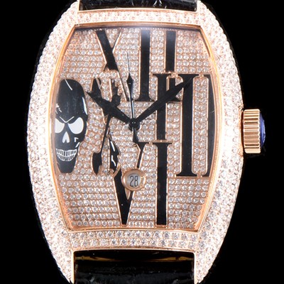 홍콩명품 [프랭크 뮬러] 남성용 인피니티 2267 QZ COL DRM 스컬 워치!! 풀 다이아셋팅 18k 로즈골드 오토매틱 무브먼트 FRA0400  