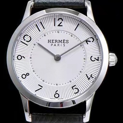 홍콩명품 [에르메스] 남성용 슬림 데르메스 W041733WW00 화이트 다이얼 춰츠 무브먼트 HEM4201  