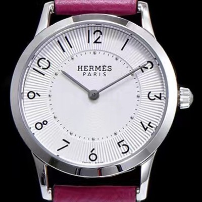 홍콩명품 [에르메스] 남성용 슬림 데르메스 W041733WW00 화이트 다이얼 춰츠 무브먼트 HEM4200  