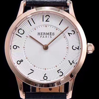 홍콩명품 [에르메스] 남성용 슬림 데르메스 W041767WW00 화이트 다이얼 춰츠 무브먼트 HEM4205  