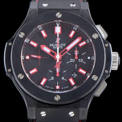 홍콩명품 [휴블렛] 남성용 빅뱅 301.CI.1123.GR 빅뱅 44mm 에디션 올블랙 레드 다이얼 오토매틱 무브먼트 HUB2142  