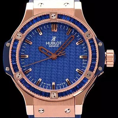 홍콩명품 [휴블렛] 남여공용 빅뱅 에볼루션 쿼츠 다이아몬드 버젼 블루다이얼 HUB0411  