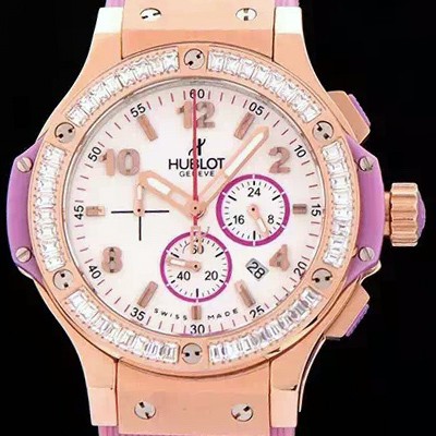 홍콩명품 [휴블렛] 여성용 빅뱅 에볼루션 쿼츠 다이아몬드 버젼 화이트다이얼 HUB4205  