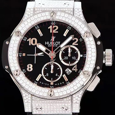 홍콩명품 [휴블렛] 남성용 빅뱅 블랙 다이얼 최상급 소재의 다이아버젼 블랙다이얼 HUB0402  