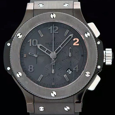 홍콩명품 [휴블렛] 남성용 빅뱅 올블랙 44mm 아워 글라스 템퍼스 블랙다이얼 HUB0441  