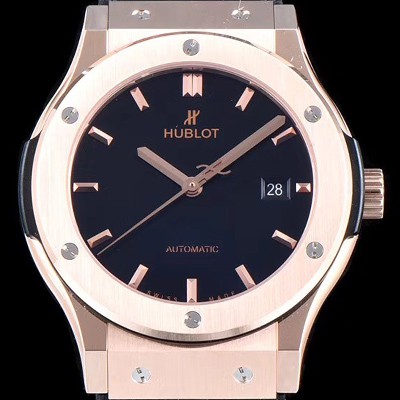 홍콩명품 [휴블렛] 남성용 클레식 퓨전 511.OX.1181.LR 데일리워치 심플하고 클래식한 타입!! 18k 로즈골드 케이스 블랙 다이얼 블랙 레더스트랩 오토매틱 무브먼트 HUB0243  