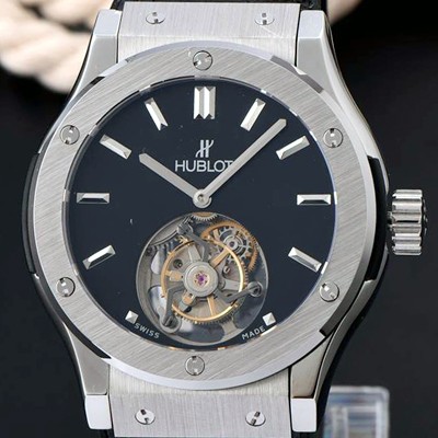 홍콩명품 [휴블렛] 남성용 솔로 뱅 투어빌론 블랙 다이얼/세라믹 베젤 hub1057  