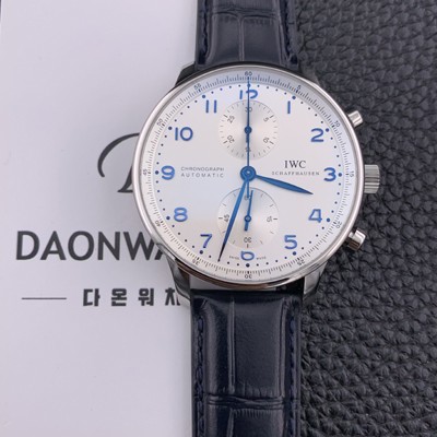 홍콩명품 [아이더블유씨] 남성용 ZF 2017년 업그레이드! 포르투기즈 IW371417 크로노그래프 화이트 다이얼 오토매틱 무브먼트 IWC0244  