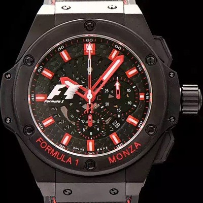 홍콩명품 [휴블렛] 남성용 빅뱅 킹파워 포뮬러 F1 48mm 버전 블랙다이얼 HUB0424  