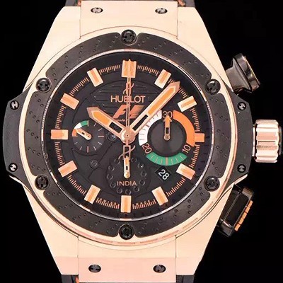 홍콩명품 [휴블렛] 남성용 빅뱅 킹파워 F1 48mm 버전 블랙 다이얼 오토매틱 무브먼트 HUB0450  