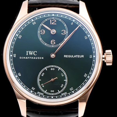 홍콩명품 [아이더블유씨] 남성용 포르투기즈 IW544402모델 18k 로즈골드 그린 다이얼 IWC0101  