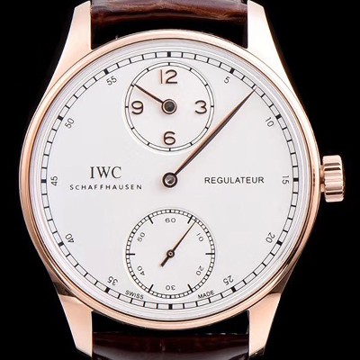 홍콩명품 [아이더블유씨] 남성용 포르투기즈 IW544402모델 18k 로즈골드 화이트 다이얼 IWC0142  