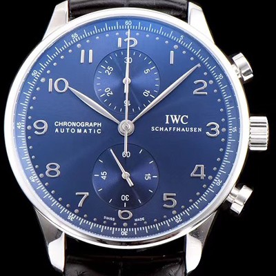 홍콩명품 [아이더블유씨] 남성용 포루투기즈 IW371491 크로노그래프 블루 다이얼 오토매틱 무브먼트 IWC0200  